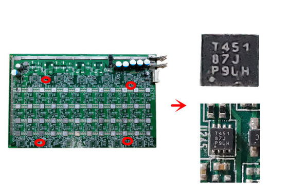 Los circuitos integrados específicos a la aplicación Antminer de Tmp451 BTC Asics desmenuzan el sensor de temperatura del tablero