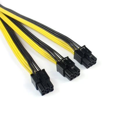 Cable del divisor del cable eléctrico del divisor del cable de extensión de la manera de S7 S9 3 para el minero PCIe PCI Express de BTC